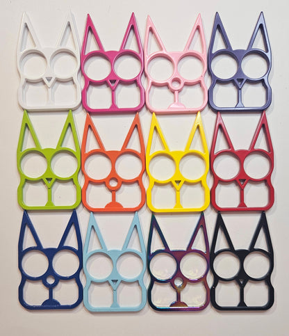 Colorful Safety Cat keychain