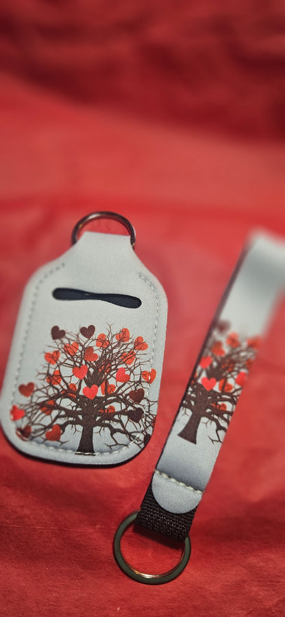 Valentine Wristlet with lotion holder keychain