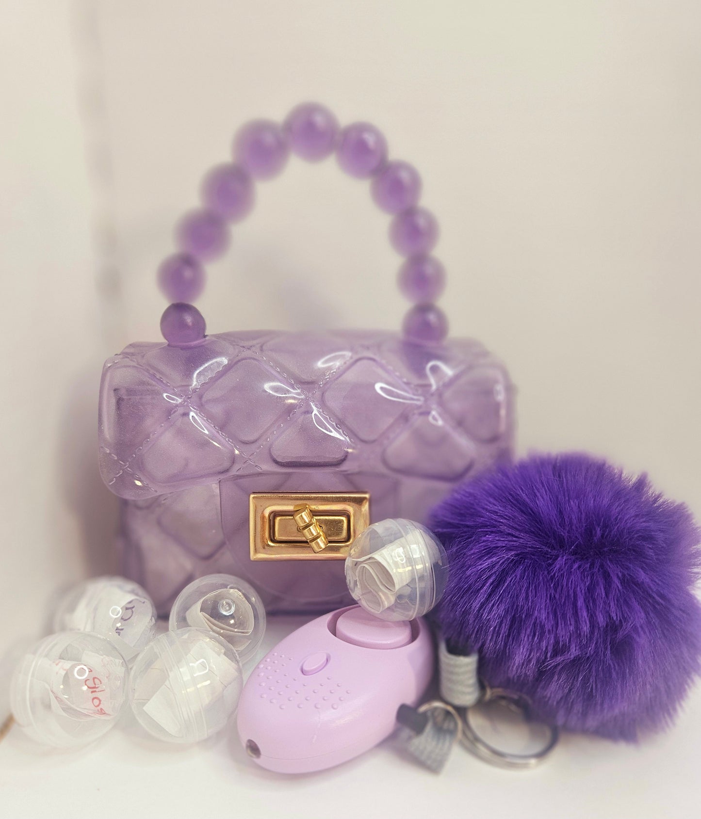 Mini jelly crossbody transparent purse.