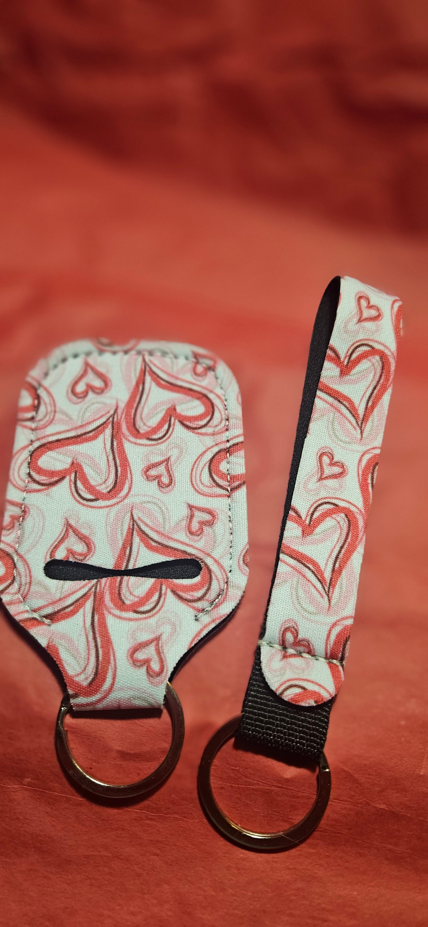 Valentine Wristlet with lotion holder keychain