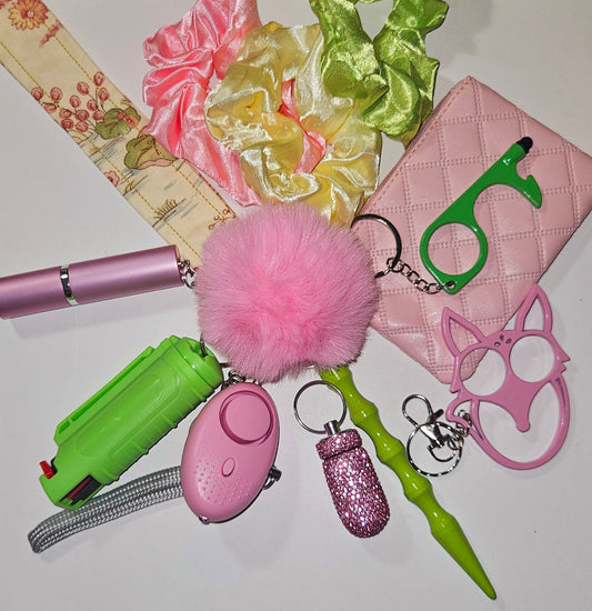 Pretty in Pink Safety keychain