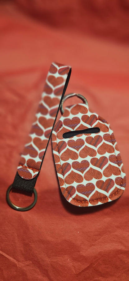 Valentine Wristlet with lotion holder keychain