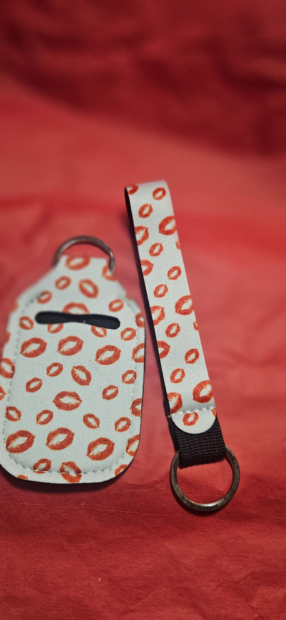 Valentine Wristlet with lotion holder keychain